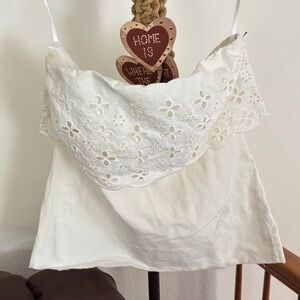 J. Crew Cream Floral Lace Camisole